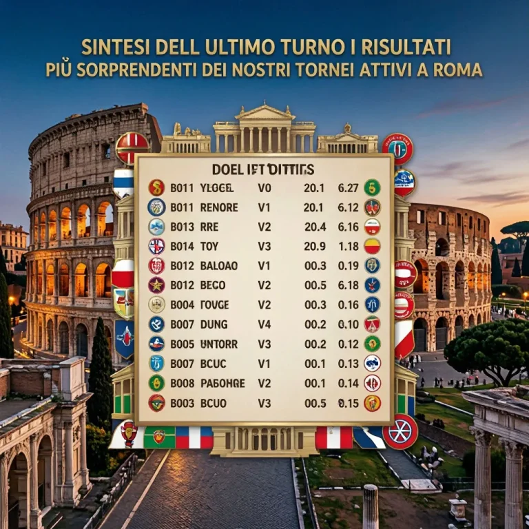 Sintesi dell’Ultimo Turno: i risultati più sorprendenti dei nostri Tornei attivi a Roma